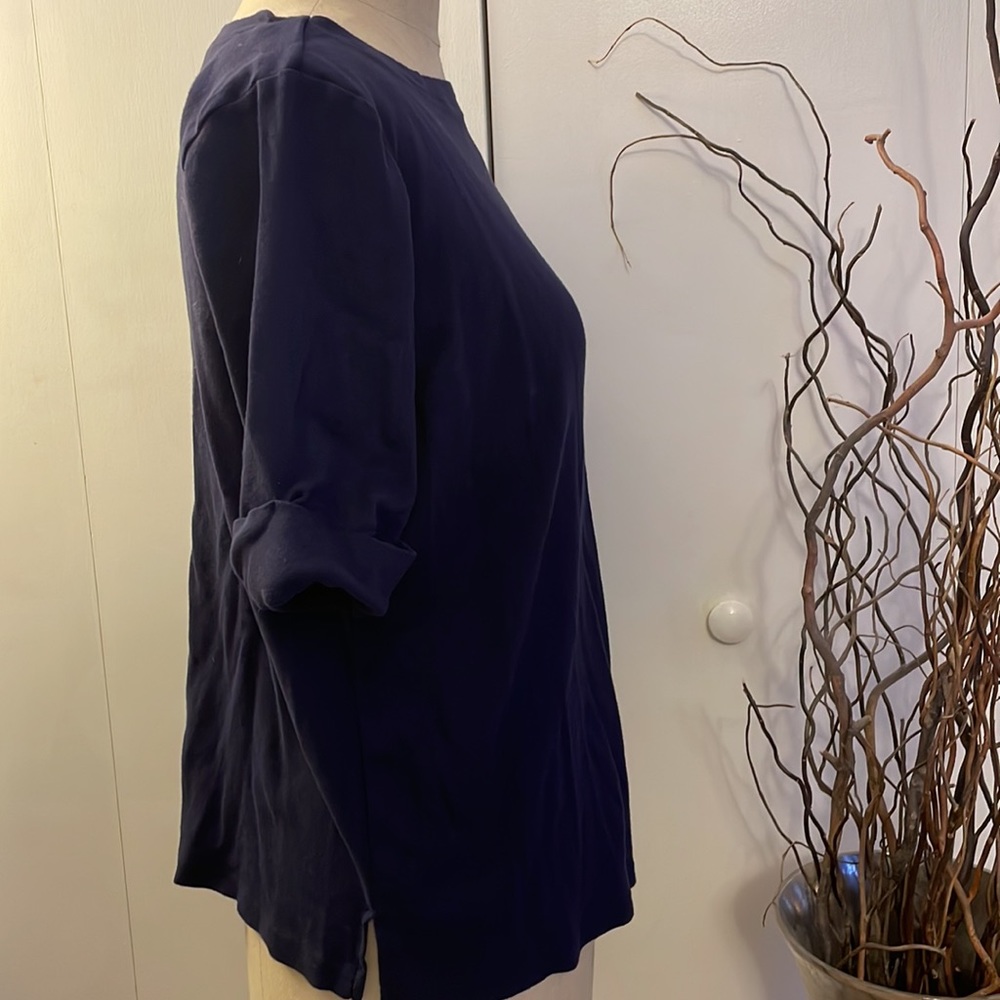 Lauren Ralph Lauren Stretch Cotton Boatneck Tee - Picture 5 of 6
